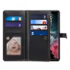 Кошельки ретро Lanyard Zipper Multi Card Swellet Case для Samsung Galaxy S22 S21 Fe S20 плюс примечание 20 Ultra A13 33 53 73 52 32 12 5G Cover