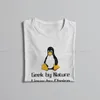 Męskie koszulki Tshirt z natury dla mężczyzn Linux System operacyjny odzież Nowość poliestrowa koszula miękka