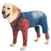 Abbigliamento per cani Salopette di jeans per cani Tuta per cani di moda per cani di grossa taglia Vestiti per cani di taglia grande regolabili Costume per cani blu Vestito per cane 230725