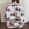 Sacos de Fraldas Bolsa Boutique Botas Estampa de Vaca Mochilas Mochilas para Bebês Meninas Estilo Ocidental Mochila Mamãe com Zíper Crianças Mochila 230726