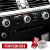 Auto -accessoires Interieur Trim Emblem Sticker Airconditioning Sound Knop Covers Decor voor BMW 5 -serie E61 E602130