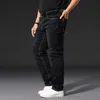 Plus Size 42 44 46 48 50 52 Men's Business Loose Jeans Classic Style Straight Stretch Denim Trousers Male Brand Pants Black Blue 210318 L230726