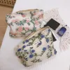 Cosmetische tassen 1 st dames bloemen tas grote bloem make-up reizen beauty case organizer vrouwelijke handtas koppeling