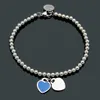 bracelet coeurs émail inoxydable rose vert bleu couleurs charmes coeur bracelet perlé aimant cadeau 925 bijoux pour dame Fantasitic L282n