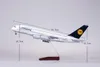 Modèle d'avion 1/160 échelle 50.5CM compagnie aérienne A380 Lufthansa modèle d'avion W lumière et roue moulé sous pression en plastique avion en résine pour Collection 230725