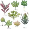 Vegetazione floreale finta 16pcs Piante succulente artificiali floccate Unpotted Mini Piante grasse finte Pianta di loto Paesaggio decorativo Giardino Disporre Decor 230725