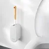 Туалетные щетки держатели wihhostar щетка с держателем изогнутой дизайн угловой очистка деревянная ручка настенные инструменты для ванной комнаты 230726