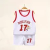 T-shirts Children Sets Summer Sleeveless Basketball T-shirts Shorts for Children Clothing Quick-drying Sport Tank Tops Kids Clothes 230725