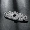 Broches WEIMANJINGDIAN Marque Arrivée Rhodium Argent Plaqué Brillant Cubique Zircone Art Décor Vintage Bar