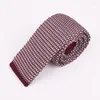 Papillon Linbaiway 5cm Cravatta lavorata a maglia da uomo Business Skinny Stretto collo sottile per uomo Cravatta tessuta Logo personalizzato