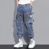 Pantalons pour hommes Marque Cargo Fashion Safari Style Outdoors Men Zipper Multiple Pockets Bunched Foot Pants