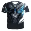 T-shirt da uomo Moda Estate Uomo Tshirt Mecha Stampa 3D T-Shirt Traspirante Streetwear Skull Camicia casual XXS-6XL