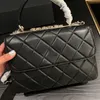 Trendy channel bag designer shoulder bag chain handbag women cc crossbody bags black leather lady's wallet fashion flap bag pink women's clutch bag size 25cm 7a quality