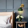Duvar lambası Vintage Sconce Işık Ev Kapalı Yatak Odası Oturma Odası Yeşil Arka Plan Dekorasyonu İskandinav Aydınlatma Armatürü