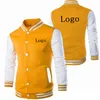 Men's Jackets Your Brand Logo Design/Custom Image Baseball Jacket Men Women Casual Sweatshirt Fashion Coats Four Seasons Longsleeve