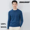 Pulls pour hommes pull bleu laine pull hommes vêtements pulls hommes classique pour homme hiver marque Vintage vêtements marine pulls foncés