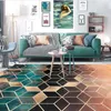 Mattor Ny trend Modern Metal Golden Carpet Dark Green/Black Geometric Bedroom Mattor för vardagsrumsmattor Fashion Parlour Mat/Tapete R230726