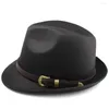 Bérets hommes femmes Fedora chapeaux Trilby casquettes Jazz Sunhat classique rétro fête Street Style extérieur voyage hiver taille US 7 1/8 UK M