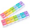 Home Travel Single Row 7-Day Rainbow Piano Press and Jump Convenient Medicine Box Health Medicine Box