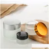 Packing Bottles 5G 10G Glass Jar Face Cream Bottle Cosmetic Empty Container With Black Sier Gold Lid And Inner Pad For Lotion Lip Balm Otpcm