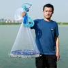 Fishing Accessories Finished product fish net blue fishing network rede de pesca fish net gear peche a la carpe Fishing Accessories 230725