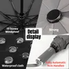 Parasol Windproof Super mocny duży, w pełni automatyczny składany parasol męski parasol Wodoodporny wodoodporność Sunshade UV parasol 230726