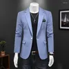 Herrenanzüge Stil Männer Slim Fit Mode Blazer Anzugjacke Khaki Rot Männliche Blazer Herren Mantel Hochzeitskleid Plus Größe S-5XL