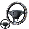 Steering Wheel Covers Seamless Cover Leopard Cheetah Microfiber Universal Animal Skin Print Spots 38cm Car Auto Accessories