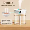 Novelty Items H2o Air Humidifier 2L Large Capacity Double Nozzle With LCD Humidity Display Aroma Essential Oil Diffuser For Home Portable USB 230725