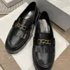 Loafer, elegante Schuhe, Designer-Damen-Loafer-Mokassins, sperrige Babys, Triomphe, klobige Plattform, poliertes Leder, Slip-On-Schuhe in Schwarz, Margaret, Freizeit-Arbeitsschuh-Loafer