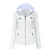 Suits Zogaa Hooded Leather Jacket Twopiece Detachable Large Size Leather Jacket Women's Pu Leather Jacket