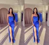 Sexy Royal Blue Plus Size Mermaid Prom Dresses for Black Women Sequined Sweetheart Beaded Side Split Formal Wear Birthday Pageant Second Reception Party Gowns