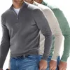 Maglioni da uomo Camicetta da uomo con scollo a V casual Camicetta da uomo lunga invernale Felpe con cappuccio Pullover con cerniera tinta unita Slim per uomo Top caldi