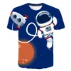 T-Shirts Universum Astronaut 3D T-Shirt Männer Frauen Kind Sommer Kurzarm Space Galaxy T-Shirt Casual Moon Tee Cool Boy Girl Kinder Tops 230725