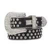 Designer Ceinture Simon Ceintures pour Hommes Femmes Ceinture en diamant brillant Noir sur Noir Bleu blanc multicolore avec des strass bling comme cadeau ceinture ceinture de mode