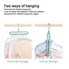 Hangers Nine Holes Multi-functional Hanger 360° Rotate Plastic Fold Coat Storage Household Rack For Trousers Scarves Ties