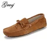 Jurk Schoenen GRWG Merk Mode Zomer Stijl Zachte Mocassins Mannen Loafers Hoge Kwaliteit Echt Leer Flats Gommino Rijden 230726