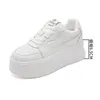 2024 Women's New Genuine Leather Women for White Are Versatile Thick Soled Breathable and with An Increase in Height. Small Men's Muffin Shoes 909 's Muff