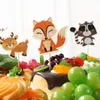 Cake Tools 24 Pcs Party Toppers Cupcake Ornaments Baby Decor Decoration Jungle Animals Forest Shape Ingredients Picks