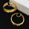 Hoop & Huggie Gold vintage hollow plain back interlocking pattern large circle earrings, jewelry designers design simple individual pieces, gifts Valentine's Day