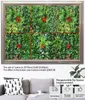 Vegetal floral falso 50x50CM 3D planta artificial painel de parede de plástico ao ar livre gramado verde faça você mesmo decoração de casa cenário de casamento jardim grama parede flor parede 230725