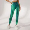 Legginsy damskie 2023 Letni krawat barwiony tkanin 9-calowy wysoki talia kobiety fitness Bubble Bulegging Push Up Sport Pant Womens Jegging