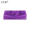 Evening Bags Femme Wedding Brial Clutch Bag Hand Ruched Silk Cocktail Handbags Clutches Flower Gorgeous Pochette 230725