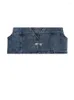Kamizelki damskie damskie płaszcz dżinsowej kurtki koreańska vintage luźna moda harajuku y2k streetwear niebieska kamizelka wierzchnia wierzchołka wierzchu 2023 Ubrania