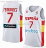 2023 FIBA​​スペインワールドカップバスケットボールジャージ9 Ricky Rubio Alex Abrines Hernangomez Aldama Fernandez Sergio Llull Brizuela Claver Diaz Garuba Parra Pradilla Saiz