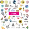 56pcs Lot Landscape Animal Cartoon Stickers Cute Graffiti Punk Punk Punk Macal Laptop Motor -Motorcycle Luggage Sticker256H