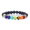 Yoga Perlé 7 Chakra Bracelet En Pierre Naturelle Tête De Bouddha Oeil De Tigre Perle De Lave Bracelets Femmes Hommes Bijoux De Mode Volonté Et Cadeau De Sable D Dhra4