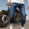 Men's Men Skinny Biker Jeans Blue Classic Pencil Pants Male No Ripped Stretch Denim Trousers Street Casual Business Party Cowboy men 211009 L230726