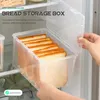 Platen Plastic Container Deksel Brood Opbergdoos Multifunctionele Taart 21.3X14.7X12.7CM Transparante Toast