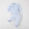 Шепа наборы одежды наборы одежды детские 2pcs set Born Boy Girl Lond Ricker Velor Top Top и штаны с ногами младенец Осенняя зимняя одежда 0-9 м Z230726